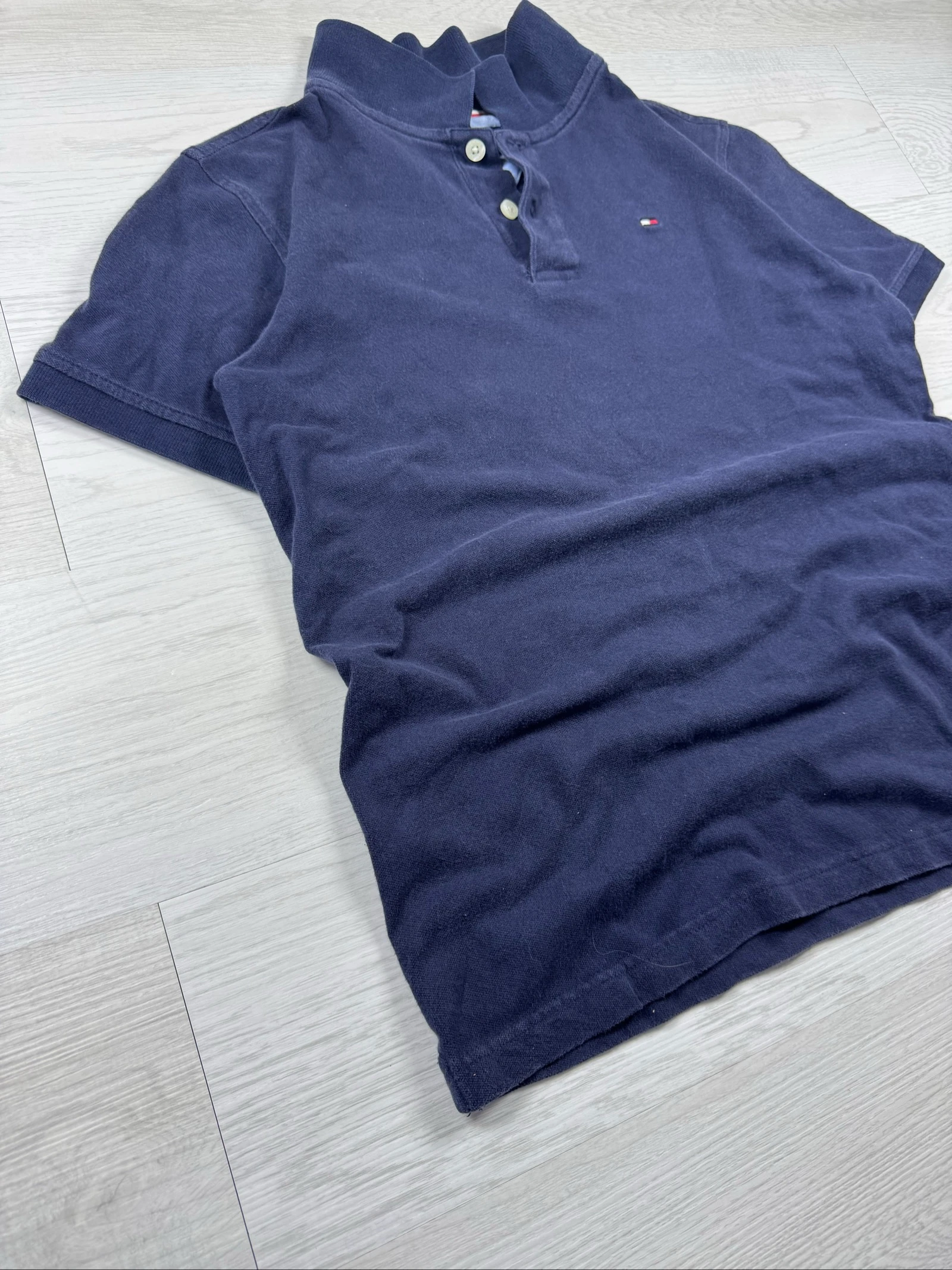 Tommy Hilfiger Classic Navy Polo Shirt XL Cotton Stretch – photo 3